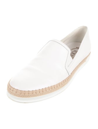 Tod's Leather Braided Accents Espadrille Sneakers