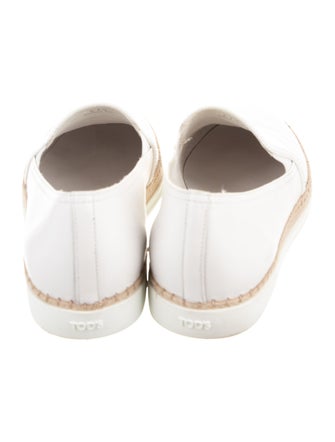 Tod's Leather Braided Accents Espadrille Sneakers
