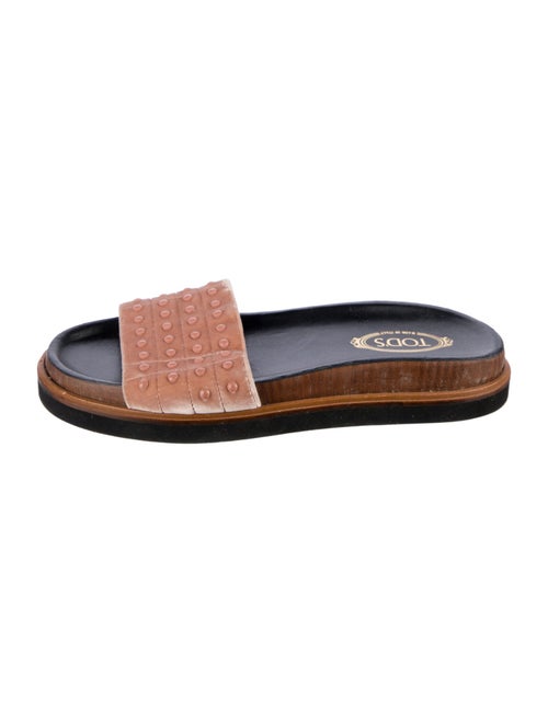 Tod's Leather Studded Accents Slides