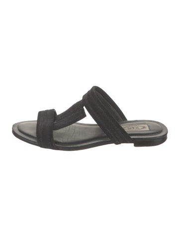 Tod's Sandals Suede T-Strap IT 38 | 8