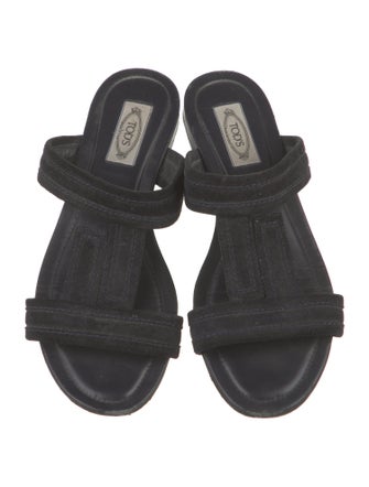 Tod's Suede T-Strap Sandals