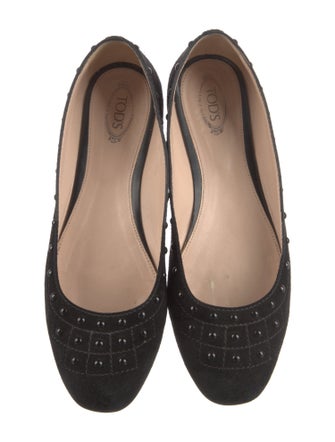 Tod's Suede Studded Accents Ballet Flats