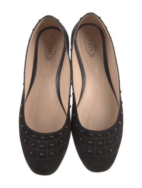 Tod's Suede Studded Accents Ballet Flats