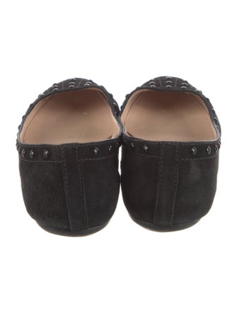 Tod's Suede Studded Accents Ballet Flats