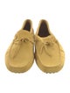Tod's Yellow Suede Bow Accents Loafers