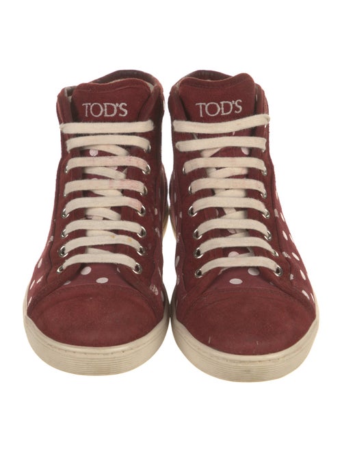 Tod's Suede Polka Dot Print Sneakers