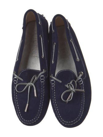 Tod's Suede Bow Accents Loafers