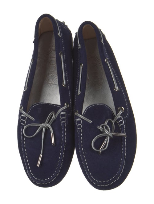 Tod's Suede Bow Accents Loafers