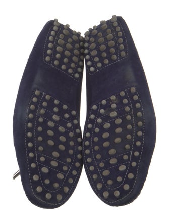 Tod's Suede Bow Accents Loafers