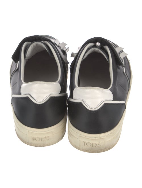 Tod's Leather Fringe Trim Accent Sneakers