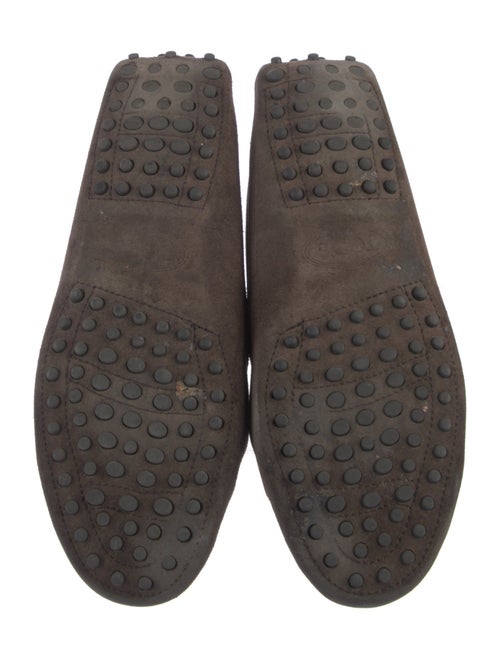 Tod's Suede Crystal Embellishments Loafers
