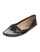 Tod's Patent Leather Bow Accents Loafers
