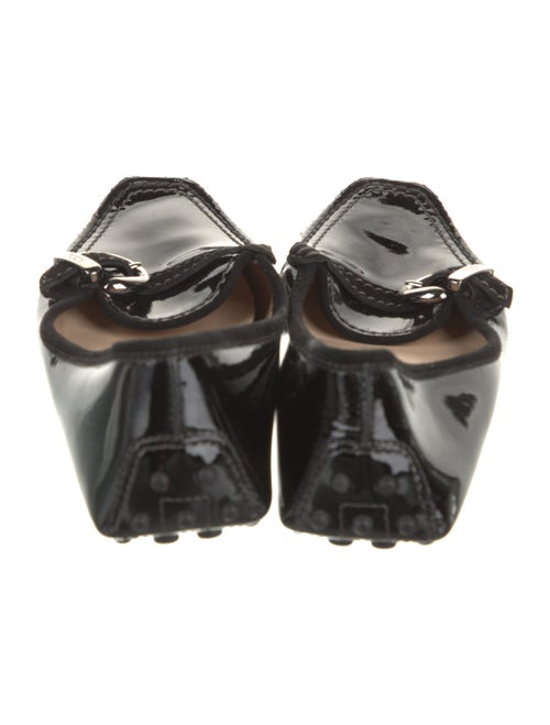 Tod's Patent Leather Bow Accents Loafers