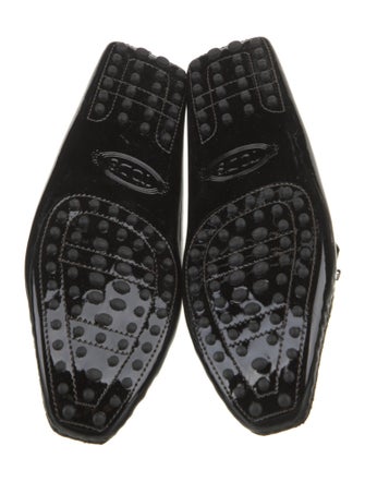 Tod's Patent Leather Bow Accents Loafers