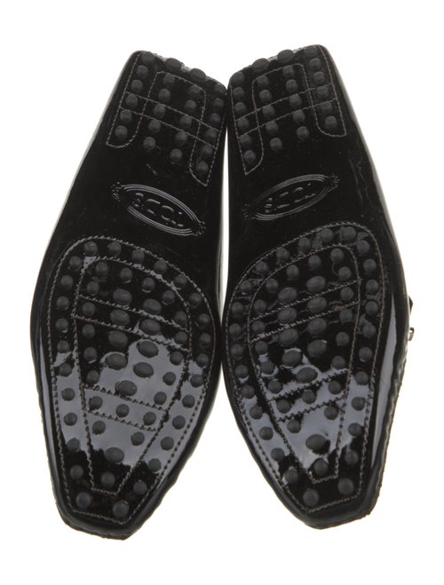 Tod's Patent Leather Bow Accents Loafers