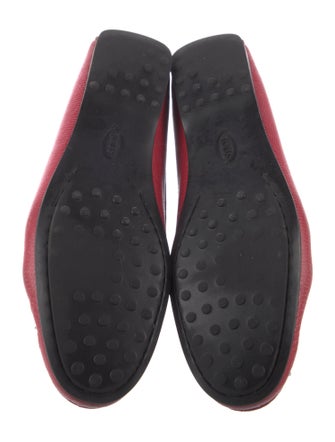 Tod's Leather Bow Accents Loafers