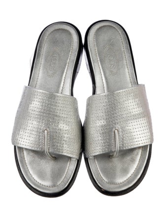 Tod's Leather Sequin Embellishments Slides