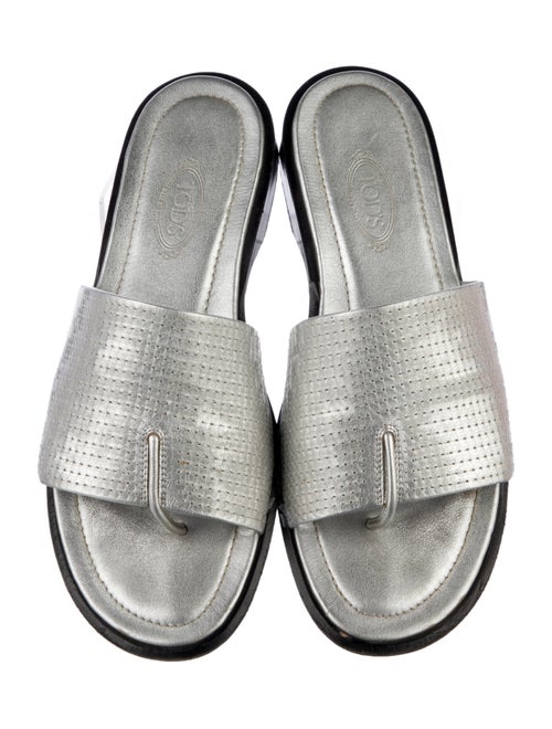 Tod's Leather Sequin Embellishments Slides