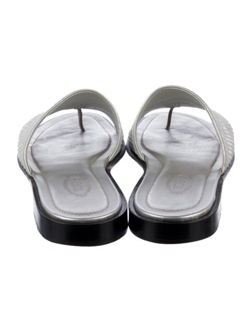 Tod's Leather Sequin Embellishments Slides