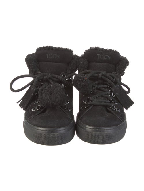 Tod's Suede Printed Lace-Up Boots