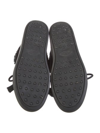 Tod's Suede Printed Lace-Up Boots