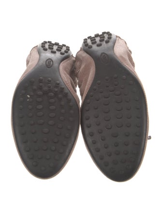 Tod's Patent Leather Bow Accents Ballet Flats