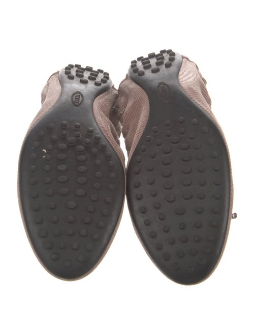Tod's Patent Leather Bow Accents Ballet Flats