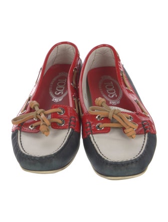 Tod's Leather Printed Moccasins