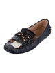 Tod's Leather Fringe Trim Accent Loafers