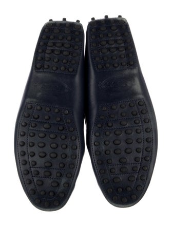 Tod's Leather Fringe Trim Accent Loafers
