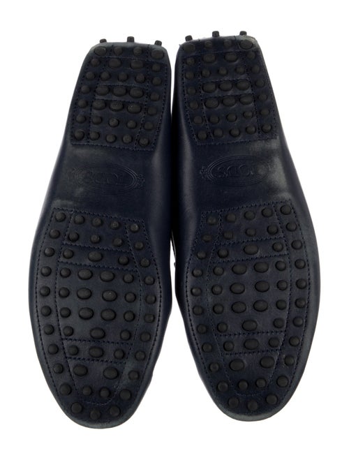 Tod's Leather Fringe Trim Accent Loafers
