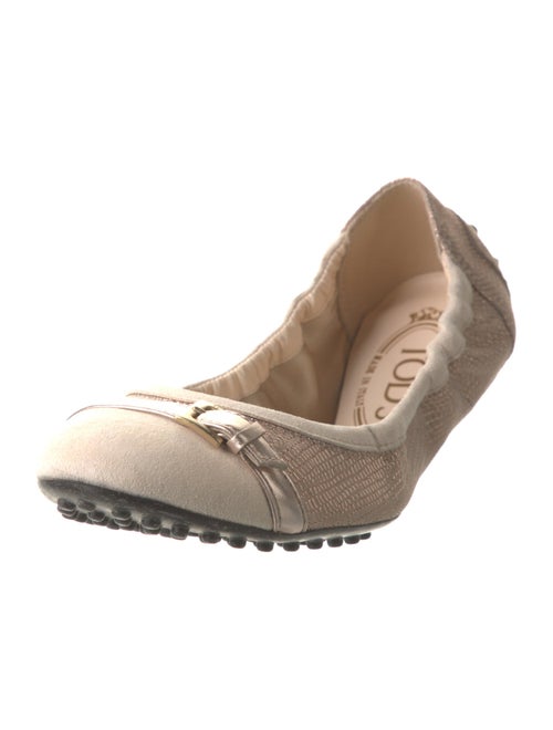 Tod's Suede Colorblock Pattern Flats