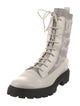Tod's Leather Printed Combat Boots