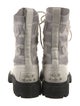 Tod's Leather Printed Combat Boots