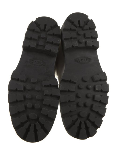 Tod's Leather Printed Combat Boots