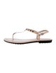 Tod's Leather Studded Accents T-Strap Sandals