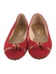Tod's Suede Tassel Accents Ballet Flats