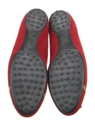 Tod's Suede Tassel Accents Ballet Flats