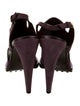 Tod's Suede Leather Trim Embellishment Slingback Pumps