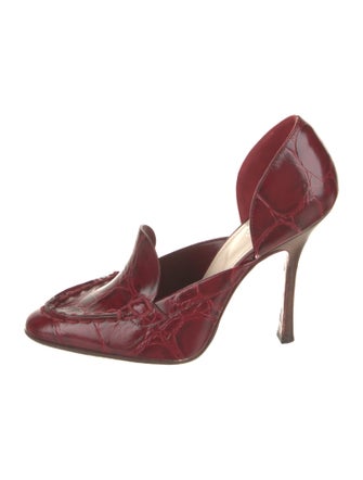 Tod's Embossed Leather D'Orsay Pumps