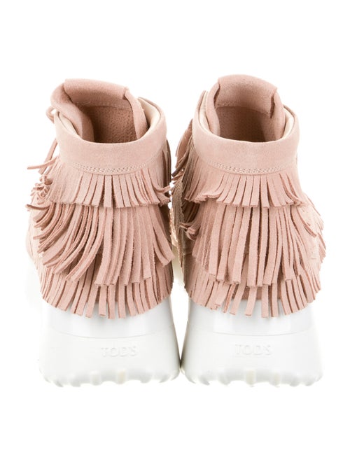 Tod's Suede Fringe Trim Accent Sneakers