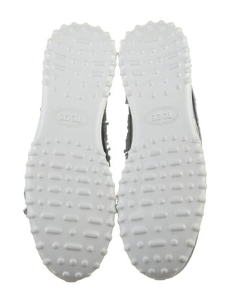 Tod's Leather Fringe Trim Accent Sneakers
