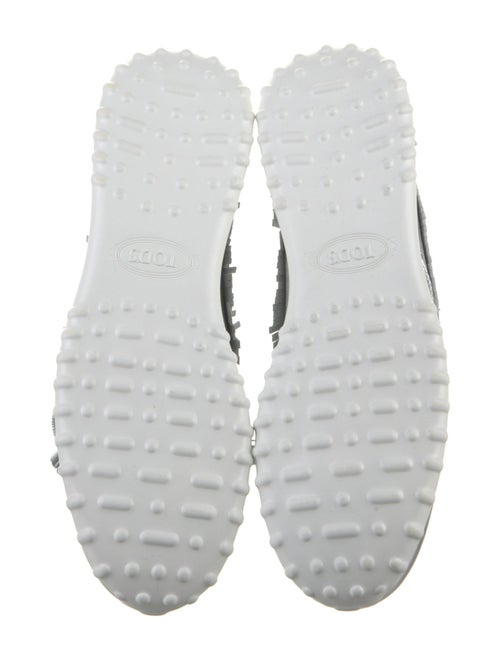 Tod's Leather Fringe Trim Accent Sneakers