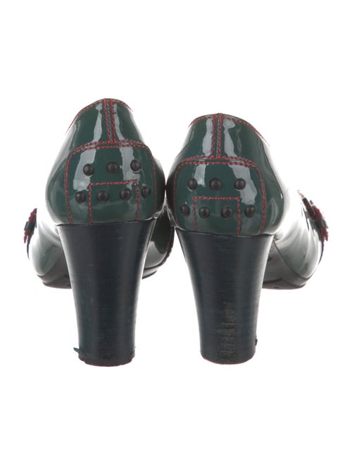 Tod's Patent Leather Fringe Trim Accent Pumps