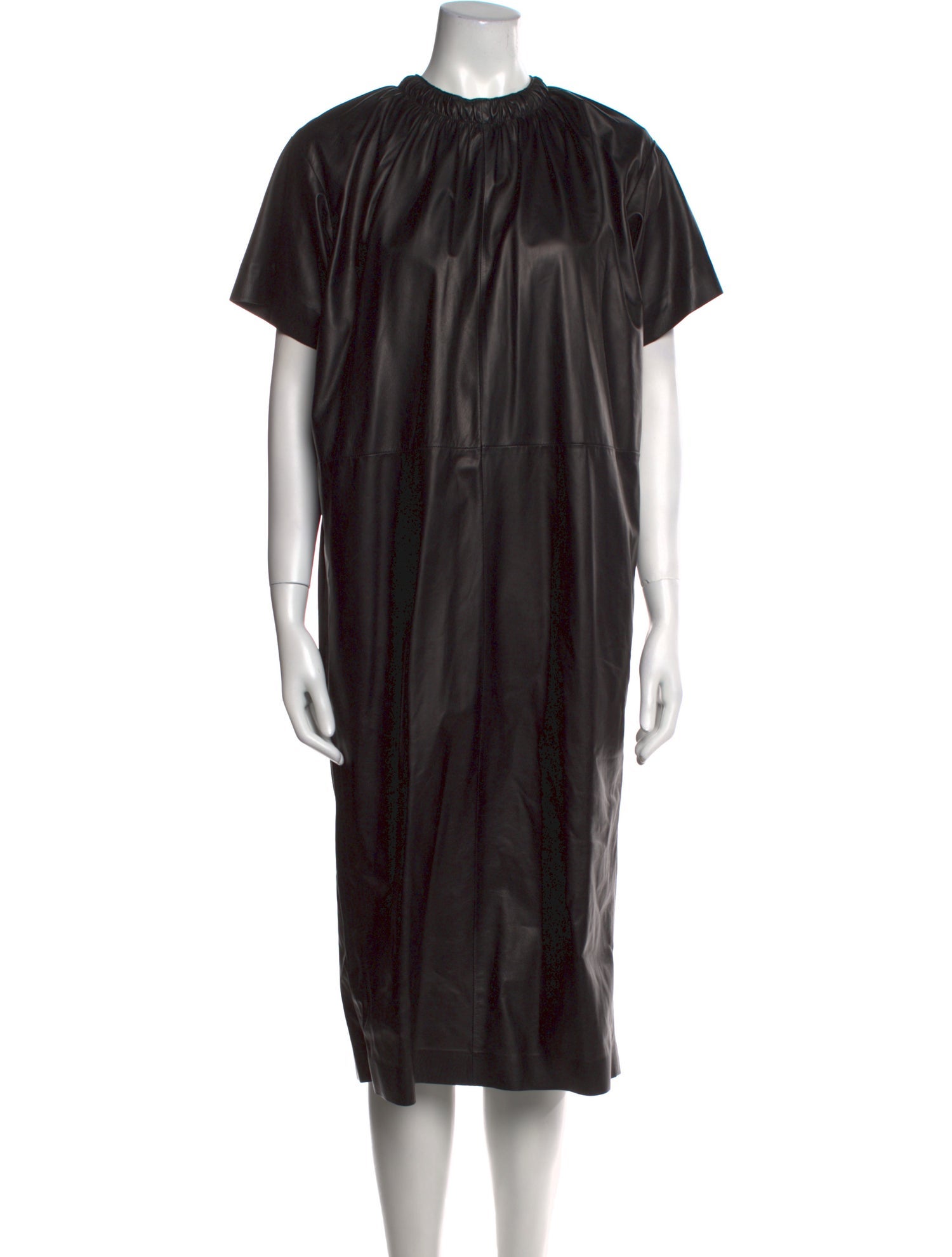 Tod's Lamb Leather Midi Length Dress