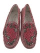 Tod's Suede Crystal Embellishments Loafers