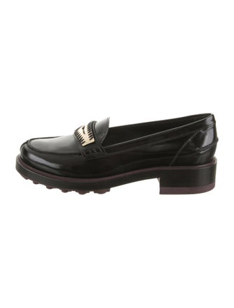 Tod's Leather Whipstitch Trim Loafers