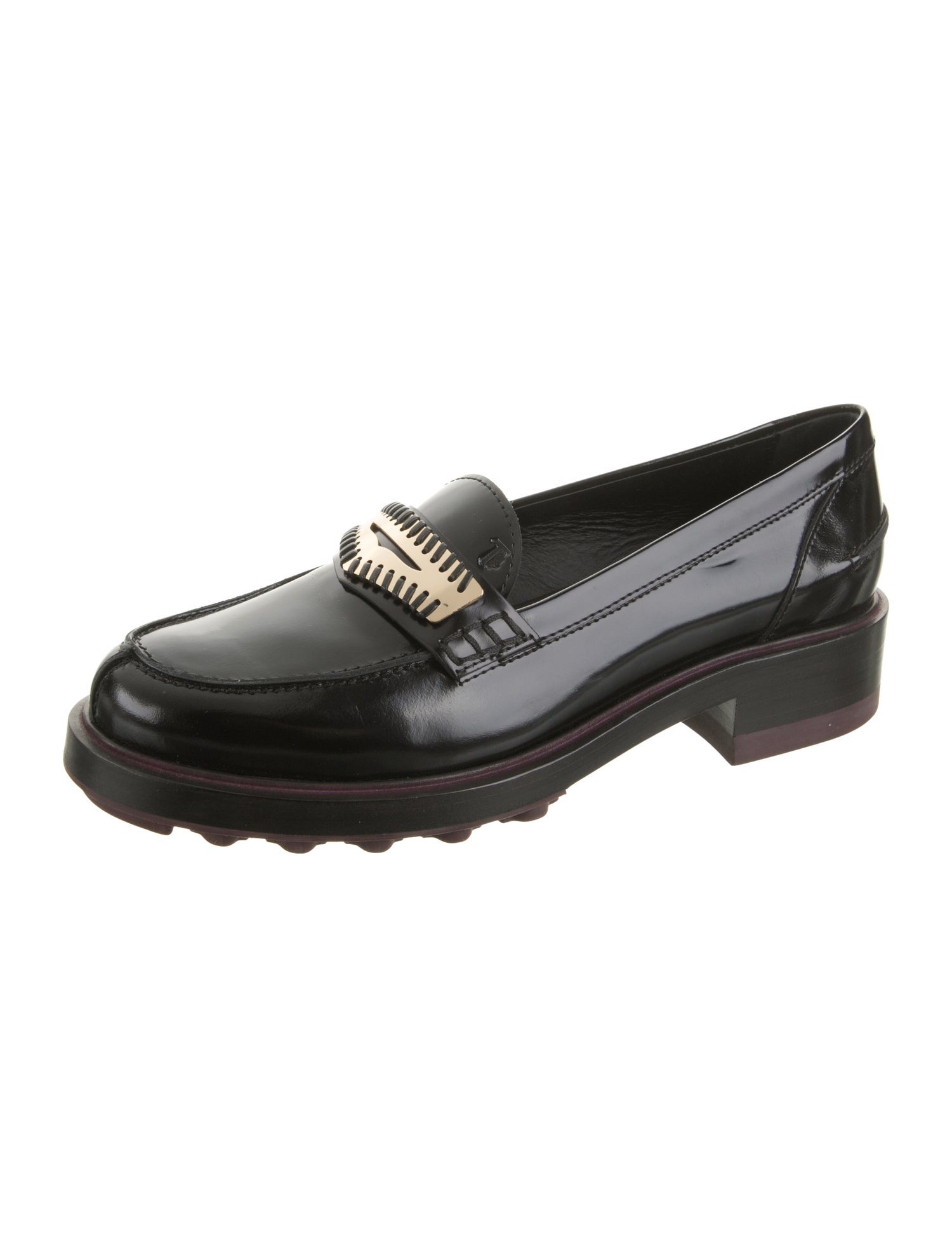 Tod's Leather Whipstitch Trim Loafers