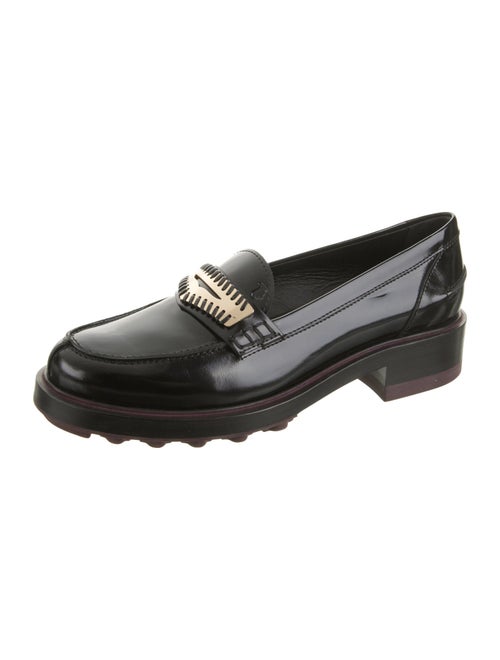 Tod's Leather Whipstitch Trim Loafers