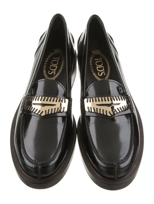 Tod's Leather Whipstitch Trim Loafers